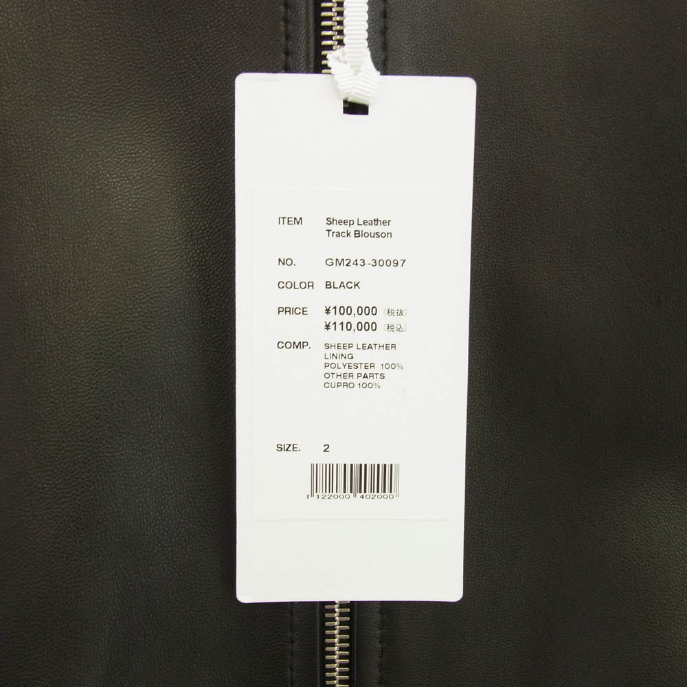 GRAPHPAPER グラフペーパー 24AW GM243-30097 Sheep Leather Track Blouson シープ レザー トラック ブルゾン ジャケット ブラック系 2【美品】【中古】