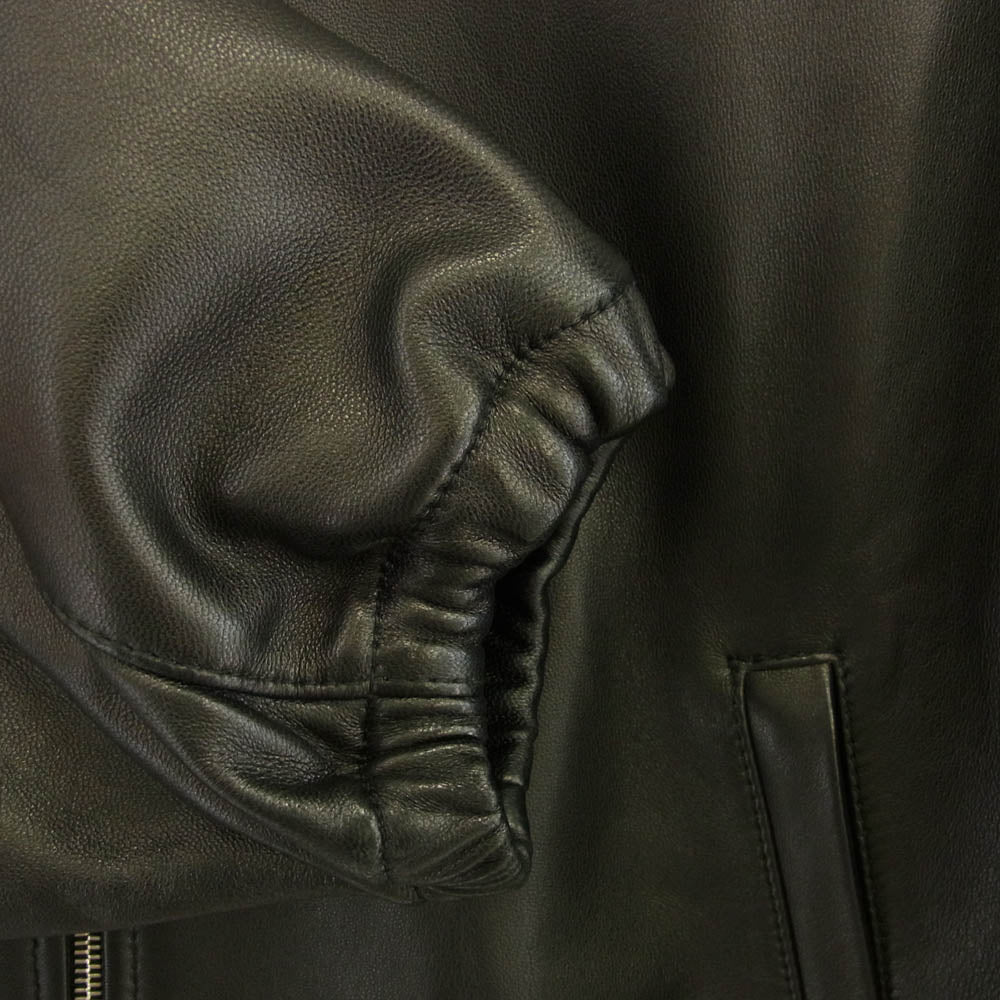 GRAPHPAPER グラフペーパー 24AW GM243-30097 Sheep Leather Track Blouson シープ レザー トラック ブルゾン ジャケット ブラック系 2【美品】【中古】