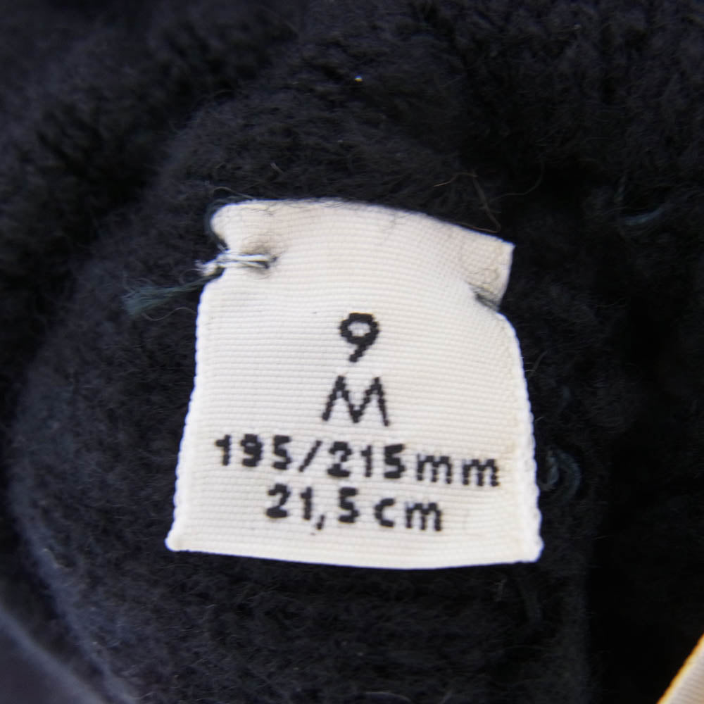 BOTTEGAVENETA ボッテガヴェネタ 596174 4V536 カシミヤ100％ ロゴレザーパッチ グローブ 手袋 ブラック系 M【新古品】【未使用】【中古】