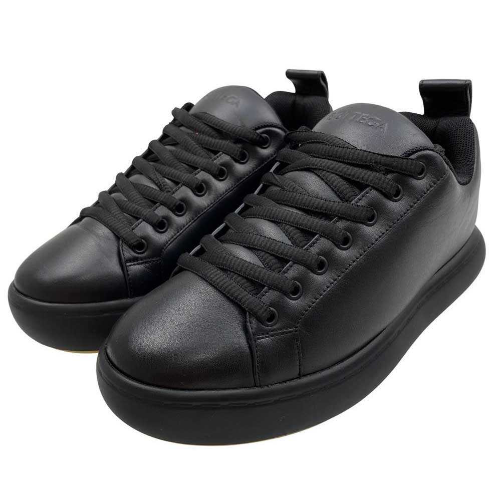 BOTTEGAVENETA ボッテガヴェネタ 716198 V2CS0 PILLOW ピロー テニスカーフ レザー スニーカー ブラック系 41【新古品】【未使用】【中古】