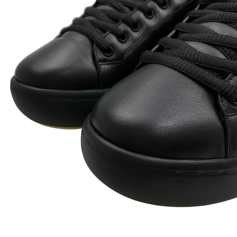 BOTTEGAVENETA ボッテガヴェネタ 716198 V2CS0 PILLOW ピロー テニスカーフ レザー スニーカー ブラック系 41【新古品】【未使用】【中古】