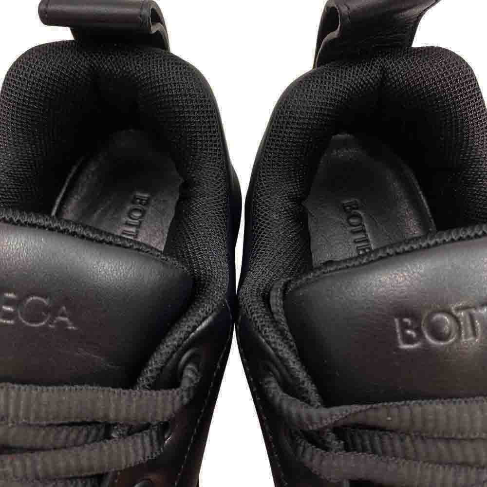 BOTTEGAVENETA ボッテガヴェネタ 716198 V2CS0 PILLOW ピロー テニスカーフ レザー スニーカー ブラック系 41【新古品】【未使用】【中古】