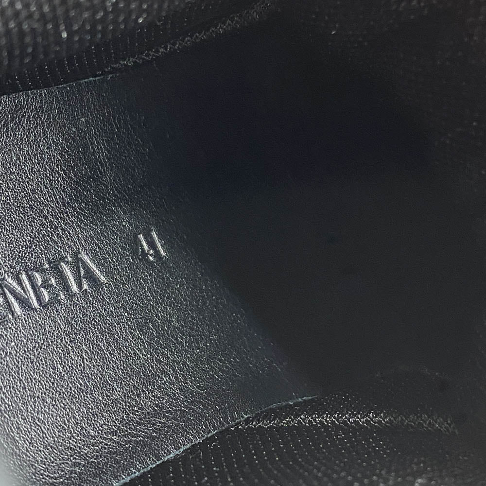 BOTTEGAVENETA ボッテガヴェネタ 716198 V2CS0 PILLOW ピロー テニスカーフ レザー スニーカー ブラック系 41【新古品】【未使用】【中古】