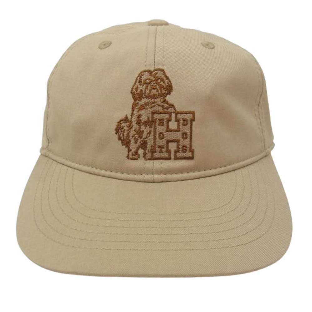 タコマ フジ レコード 25SS TCM25-011 HOT DOG VINTAGE LOGO CAP designed by Hiroshi Iguchi ホットドッグ ビンテージ 刺繍 キャップ ベージュ系【美品】【中古】