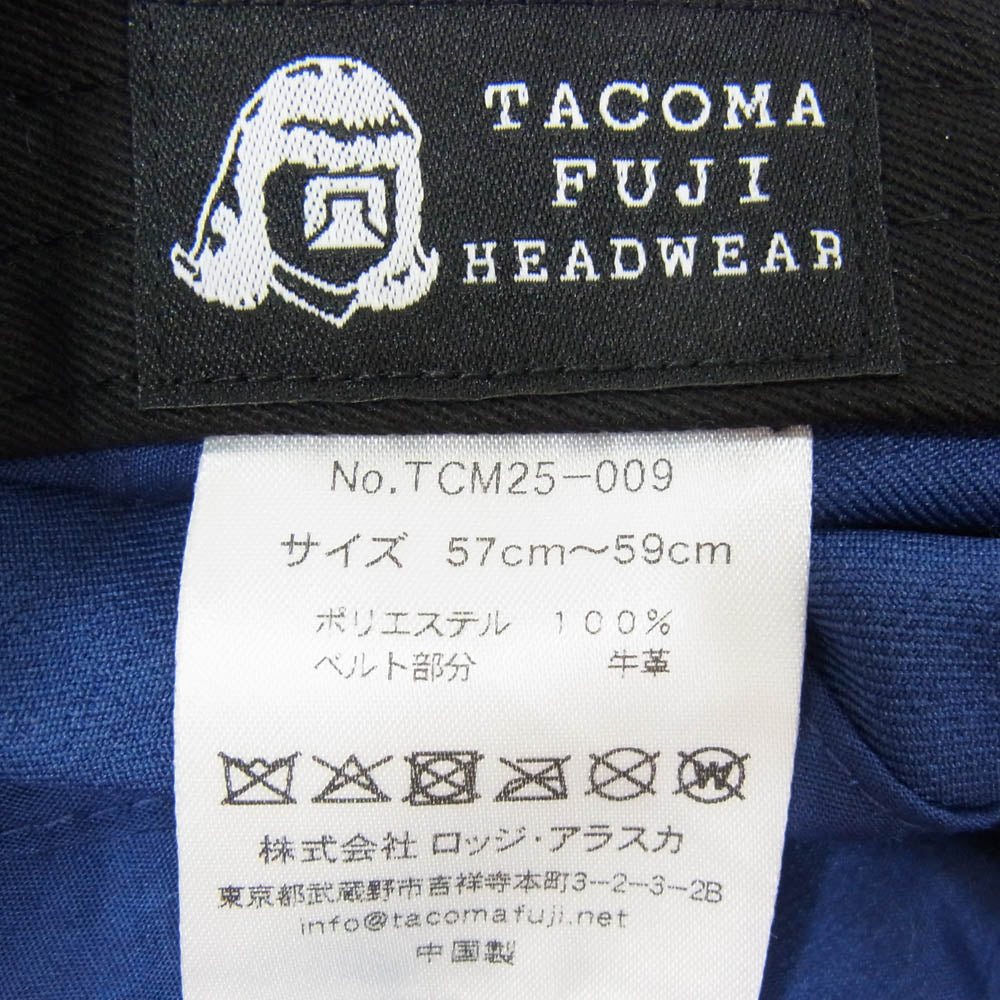 タコマ フジ レコード 25SS TCM25-009 DOG IS MY SALVATION CAP designed by Yachiyo Katsuyama キャップ ドッグ 刺繍 キャップ ブルー系【美品】【中古】