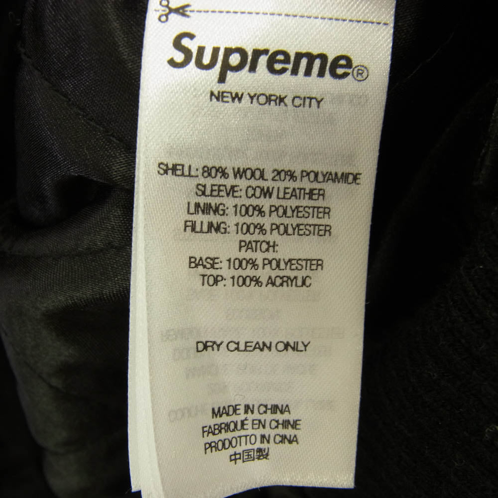 Supreme シュプリーム 24AW × Hysteric Glamour Varsity Jacket ヒステリックグラマー バーシティー ジャケット スタジアム ジャケット スタジャン ブラック系 L【美品】【中古】