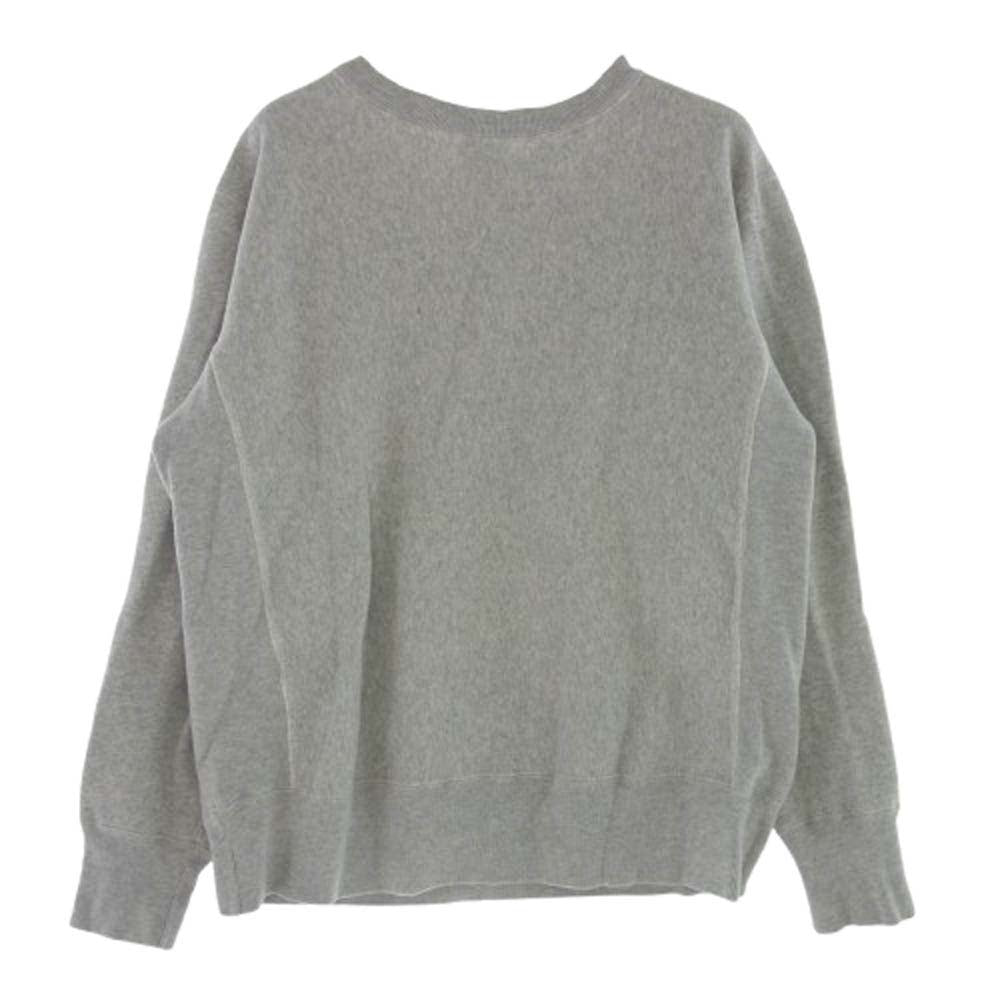 Champion チャンピオン C3-G002 REVERSE WEAVE リバースウィーブ 青単色タグ復刻 STANDARD SWEAT SHIRT スタンダード クルーネック スウェット トレーナー グレー系 L【中古】