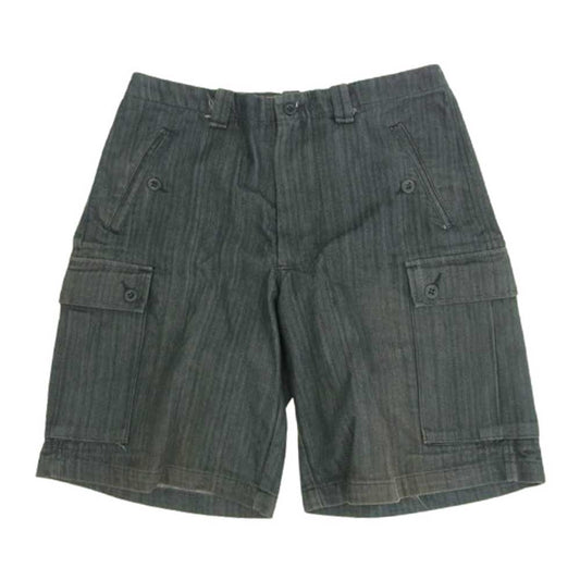 Supreme シュプリーム USA製 ヘリンボーン カーゴ ショーツ ハーフパンツ ブラック系 32【中古】