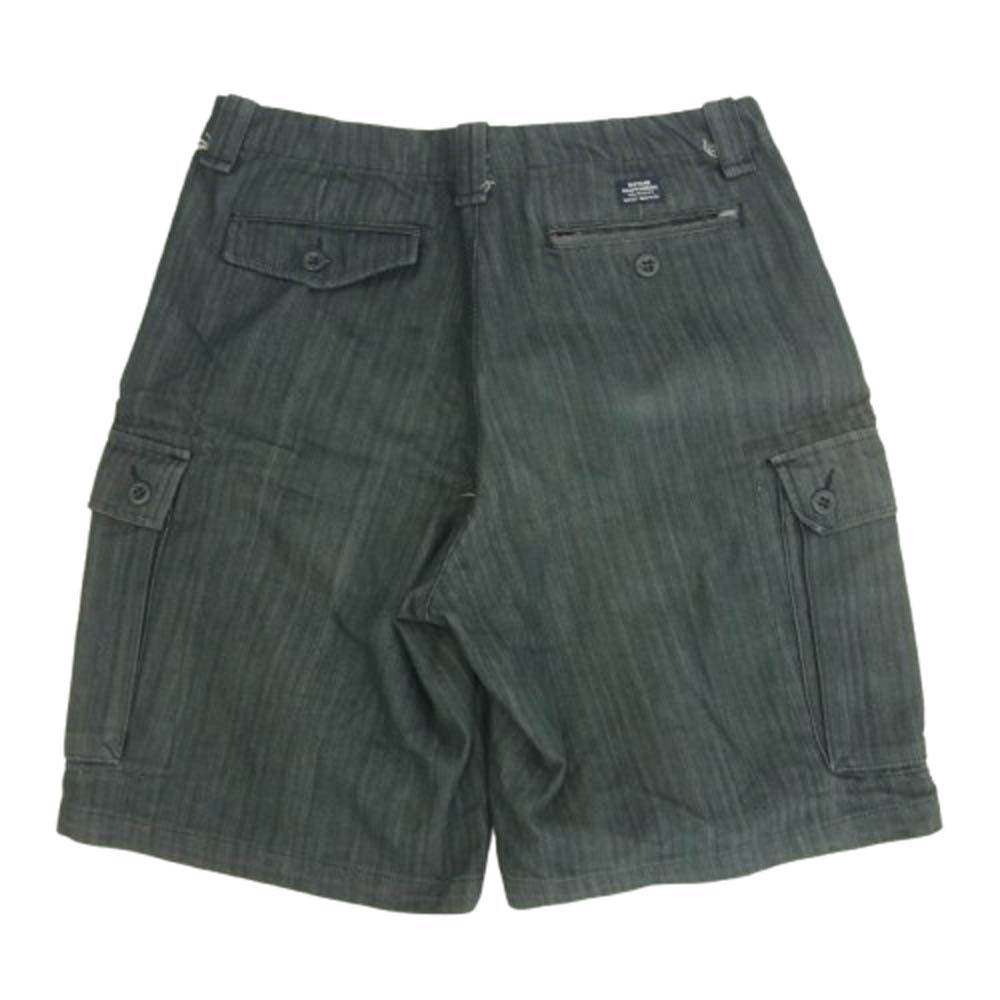 Supreme シュプリーム USA製 ヘリンボーン カーゴ ショーツ ハーフパンツ ブラック系 32【中古】