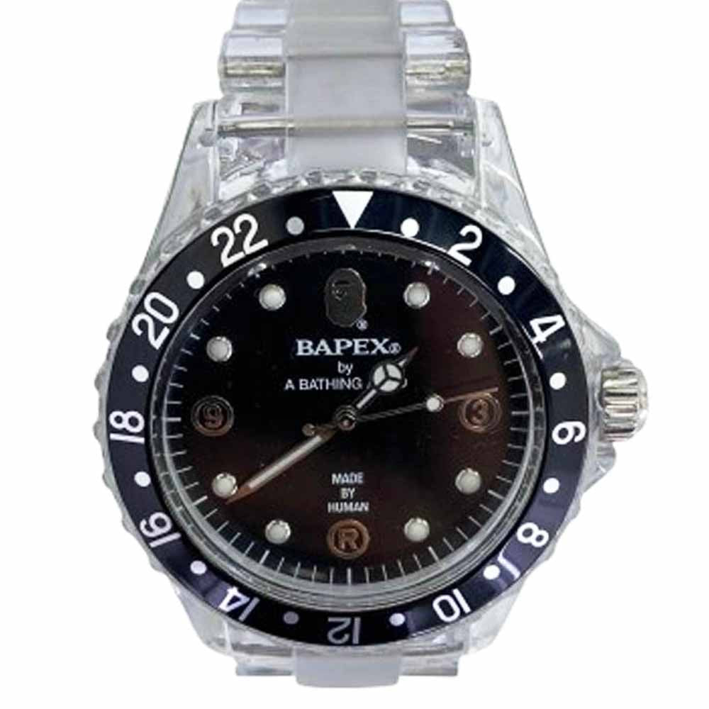 A BATHING APE アベイシングエイプ BAPEX CLEAR WATCH ベイペックス クリアウォッチ クオーツ 腕時計 クリア系【中古】