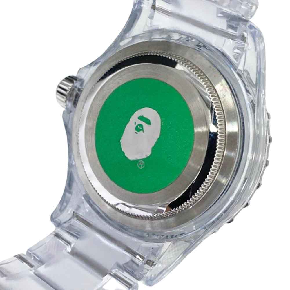 A BATHING APE アベイシングエイプ BAPEX CLEAR WATCH ベイペックス クリアウォッチ クオーツ 腕時計 クリア系【中古】