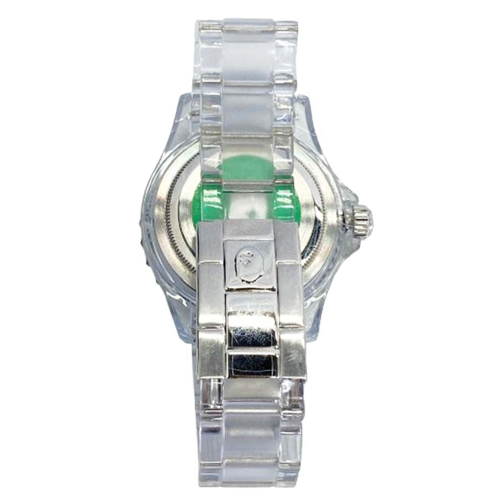 A BATHING APE アベイシングエイプ BAPEX CLEAR WATCH ベイペックス クリアウォッチ クオーツ 腕時計 クリア系【中古】