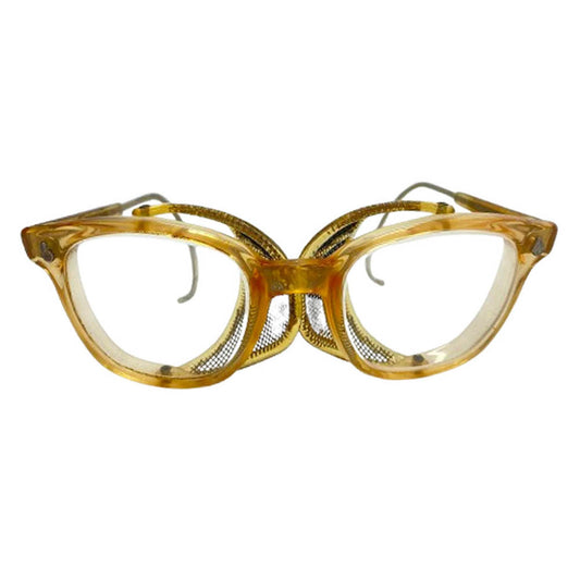 アメリカンオプティカル メッシュ サイドガード アイウェア フレーム：イエロー系【中古】