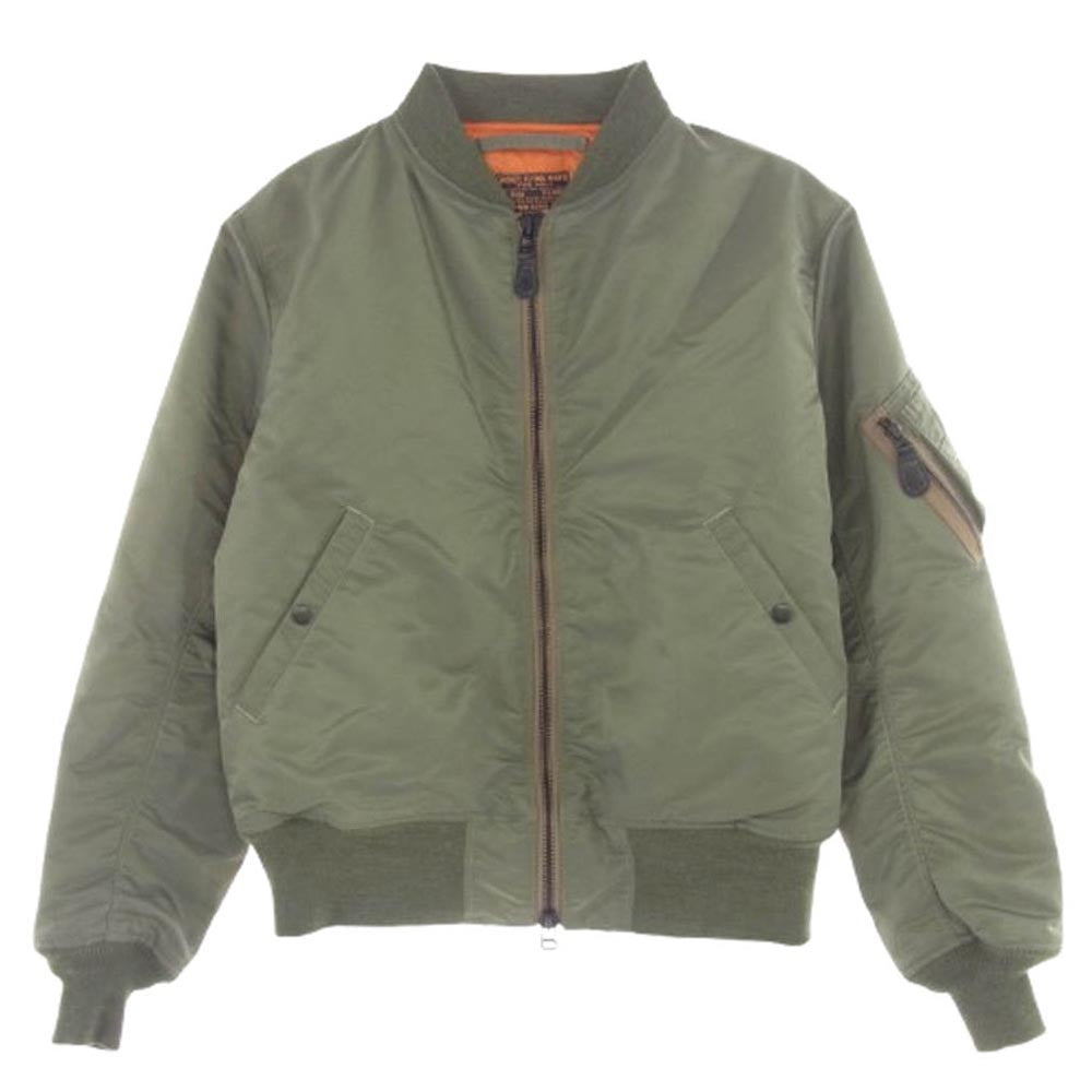 ユナイテッドカー UC13369 PROTEX NYLON TYNY MA-1 フライト ジャケット カーキ系 XL【美品】【中古】