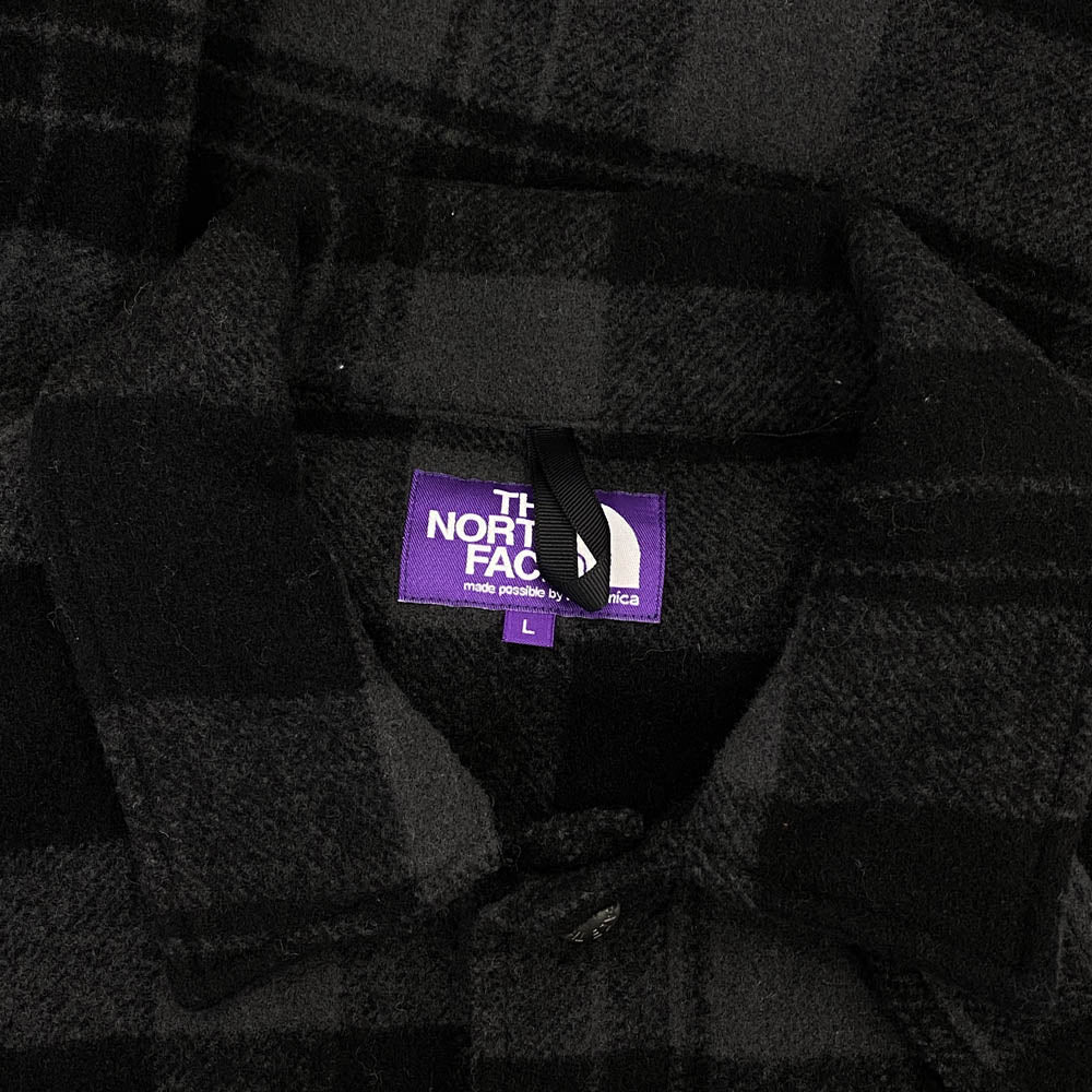 THE NORTH FACE ノースフェイス NP2367N PURPLE LABEL パープルレーベル Wool Field CPO Jacket ウールナイロン フィールド シャツ ジャケット ブラック系 L【美品】【中古】