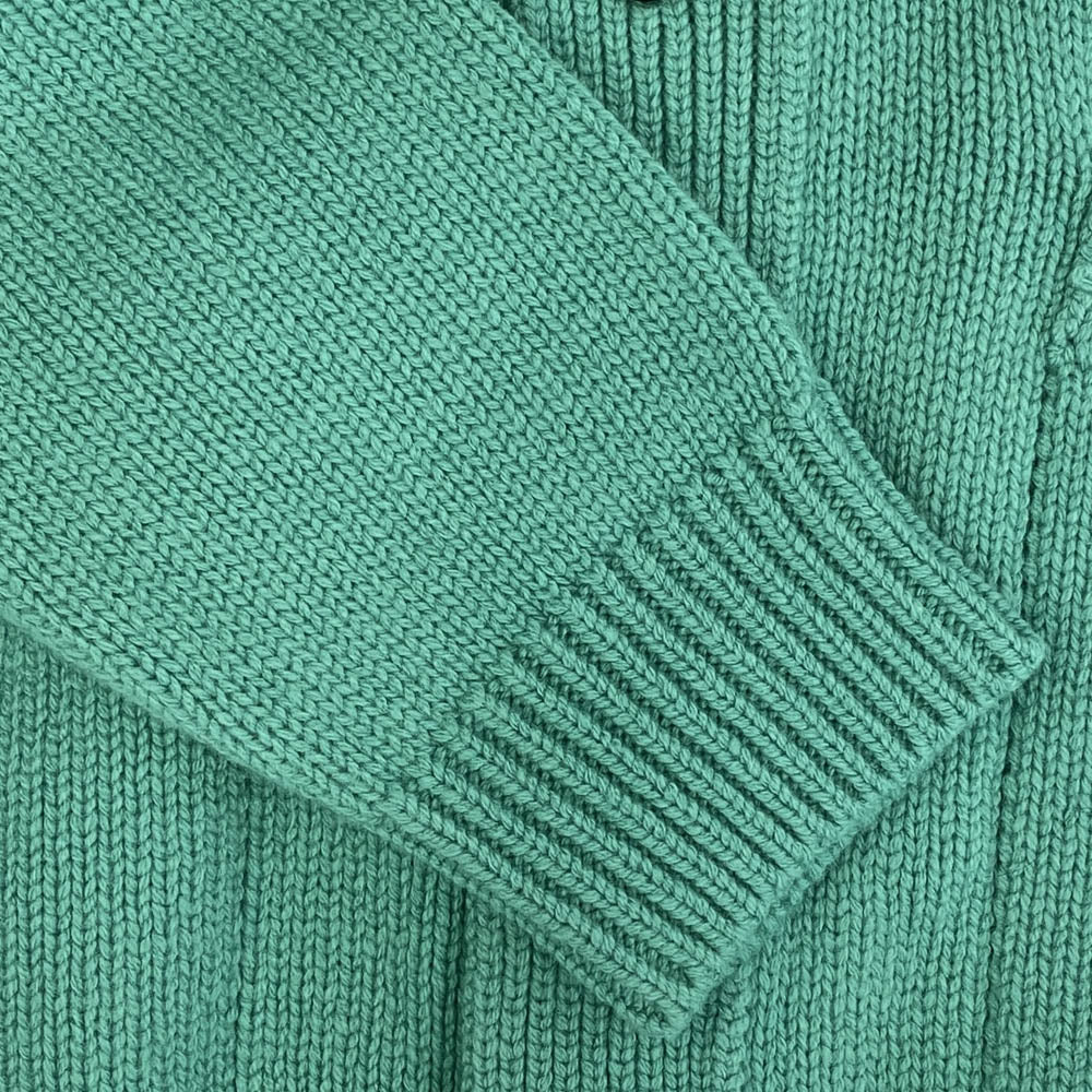 ヨネトミ 95-224-020 SOFT LAMB WOOL KNIT C/D ソフト ラムウール ニット カーディガン グリーン系 1【中古】