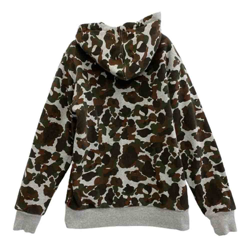 Supreme シュプリーム 12AW Arc Logo Thermal Zip-Up Sweatshirt カモ 迷彩 アーチロゴ 裏地サーマル ジップアップ スウェット フーディ パーカー マルチカラー系 M【中古】