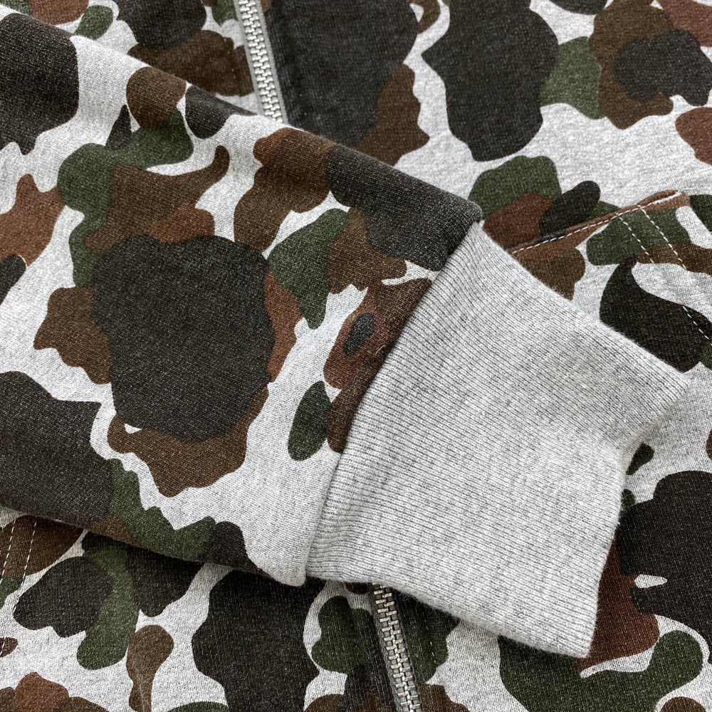 Supreme シュプリーム 12AW Arc Logo Thermal Zip-Up Sweatshirt カモ 迷彩 アーチロゴ 裏地サーマル ジップアップ スウェット フーディ パーカー マルチカラー系 M【中古】