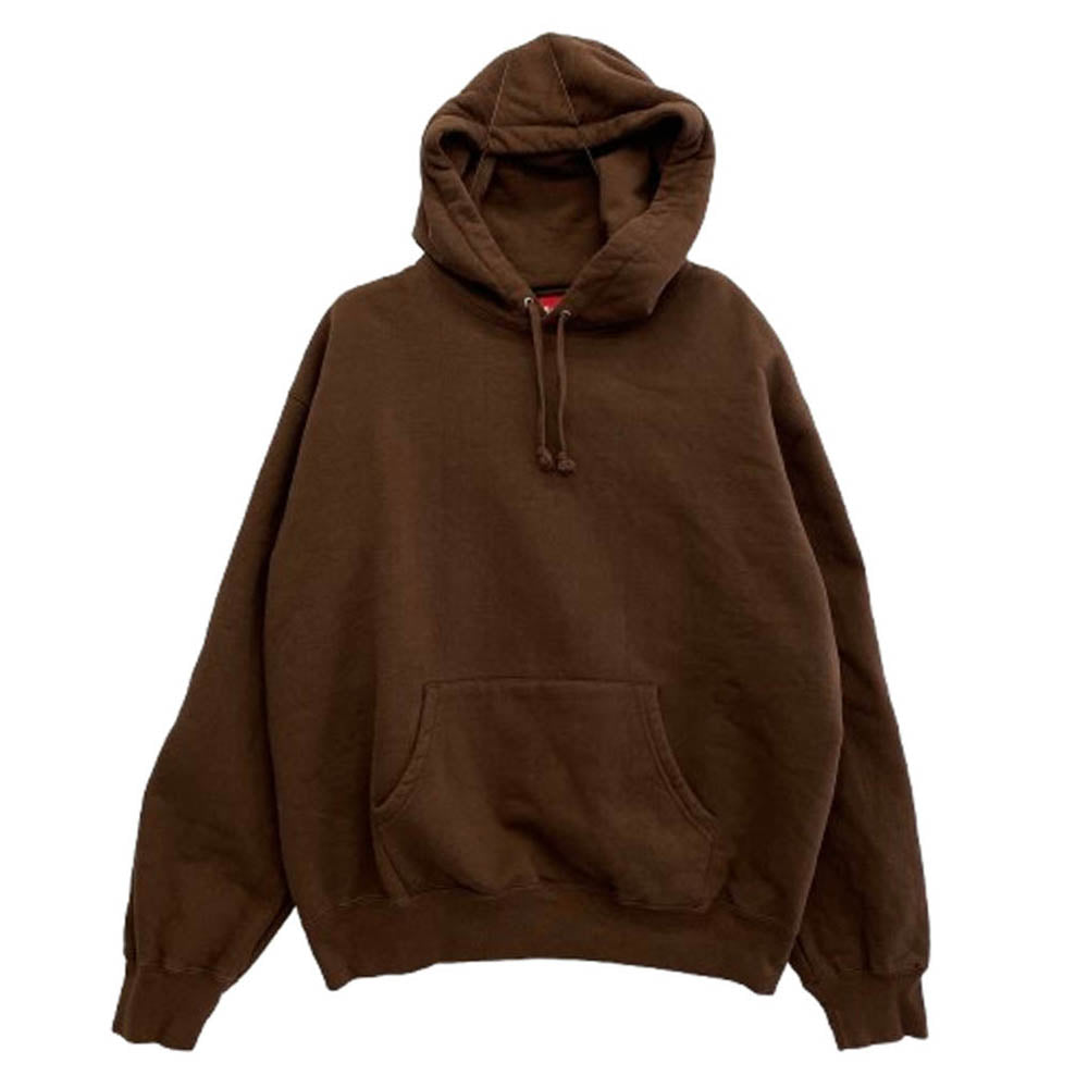 Supreme シュプリーム 24AW Satin Applique Hooded Sweatshirt サテン アップリケ フーデッド スウェットシャツ フーディ パーカー ブラウン系 M【中古】