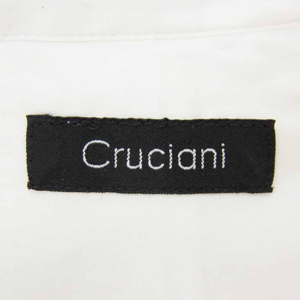 CRUCIANI クルチアーニ イタリア製 ワイドスプレッドカラー ストレッチ ドレスシャツ ホワイト系 40【中古】