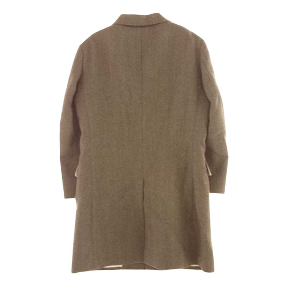 タキザワシゲル ヘリンボーンウール チェスターコート ブラウン系 48【中古】