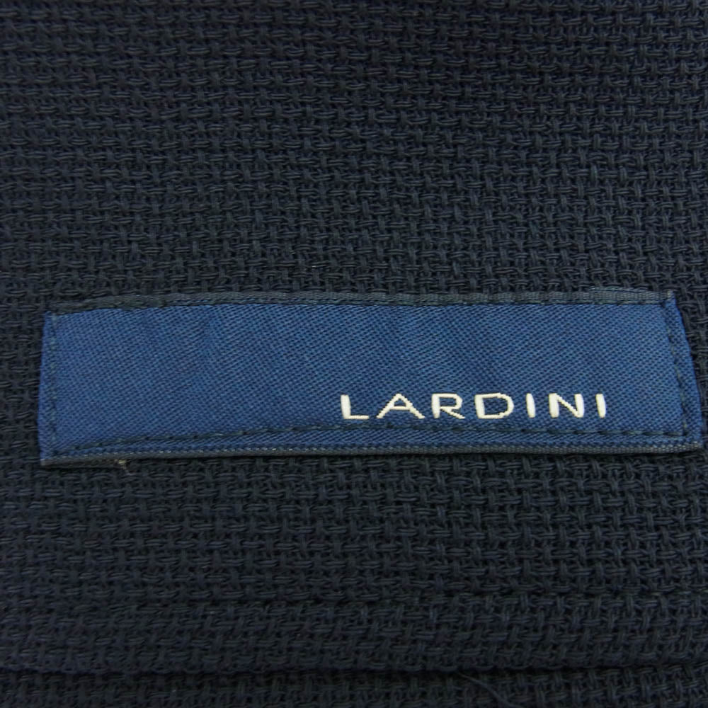 LARDINI ラルディーニ 背抜き仕立て サマーウール サイドベンツ 段返り2B テーラードジャケット ブラック系【美品】【中古】