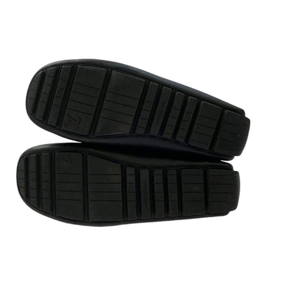 LOUIS VUITTON ルイ・ヴィトン FA0034 レザー モカシン ドライビングシューズ ブラック系 7【中古】