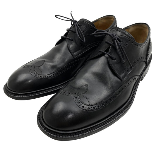 LOUIS VUITTON ルイ・ヴィトン ウイングチップ レースアップ レザー シューズ ブラック系 7【中古】