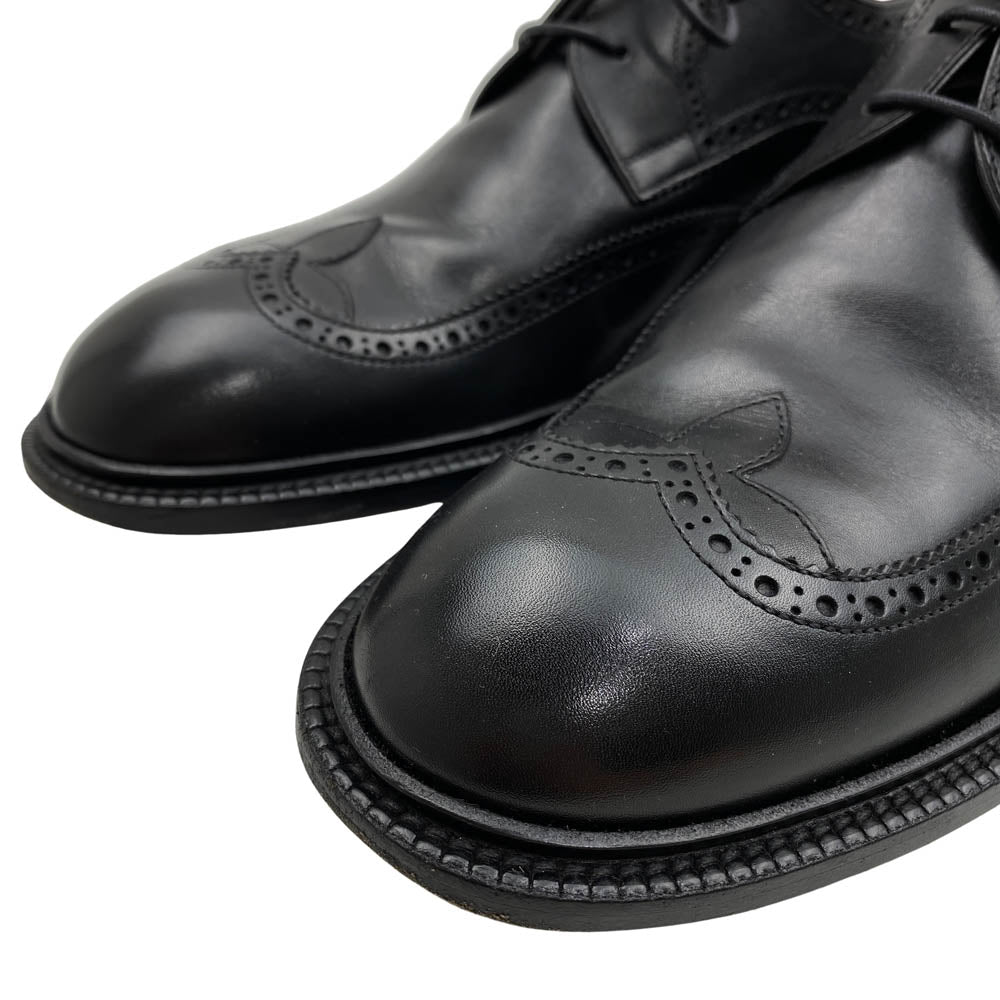 LOUIS VUITTON ルイ・ヴィトン ウイングチップ レースアップ レザー シューズ ブラック系 7【中古】
