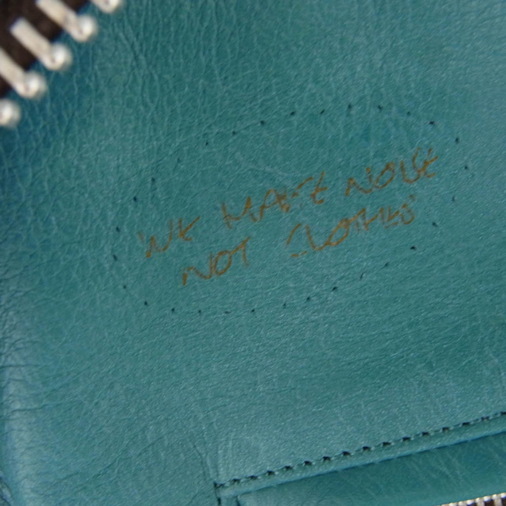 UNDERCOVER アンダーカバー O9203 REBEL CLOTHES カウハイド レザー ダブルライダースジャケット ターコイズ ターコイズ 2【中古】