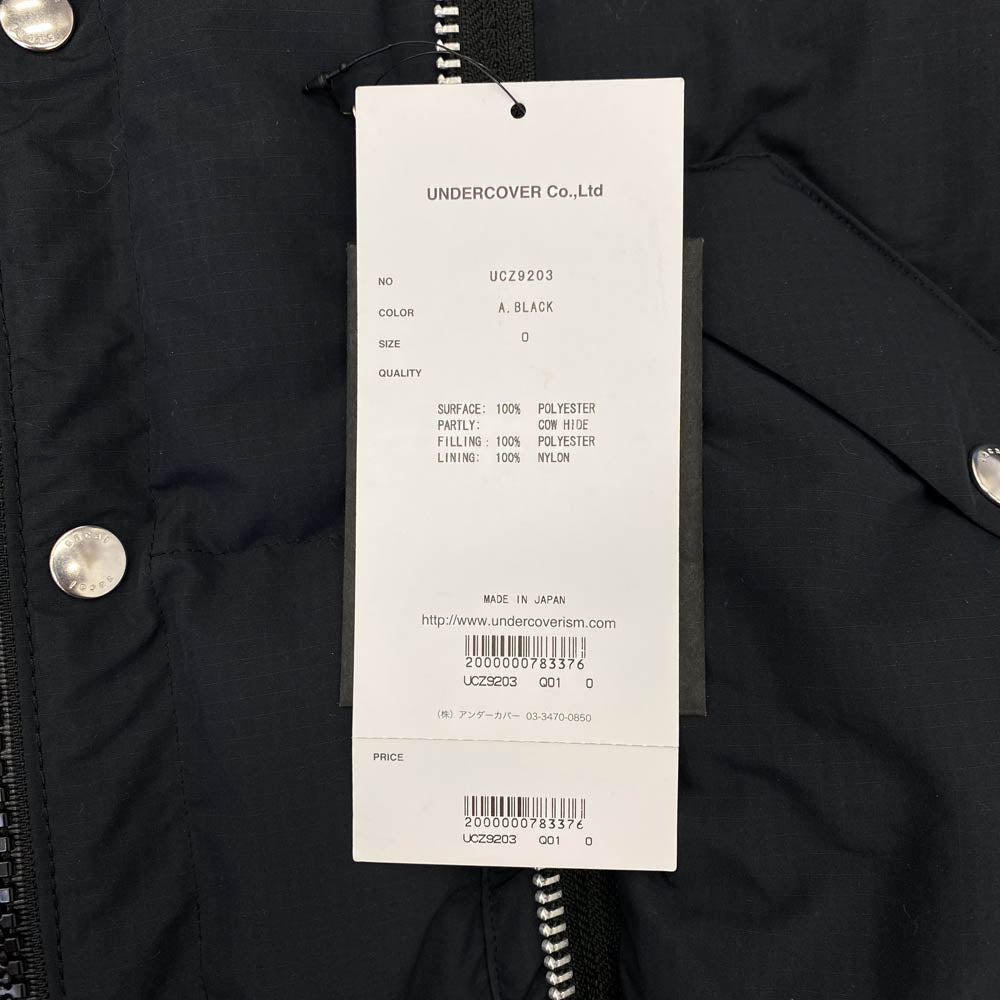 UNDERCOVER アンダーカバー UCZ9203 × sacai サカイ 再構築 レザーダブルライダース ドッキング パデッドジャケット ブラック系 ダークネイビー系【新古品】【未使用】【中古】