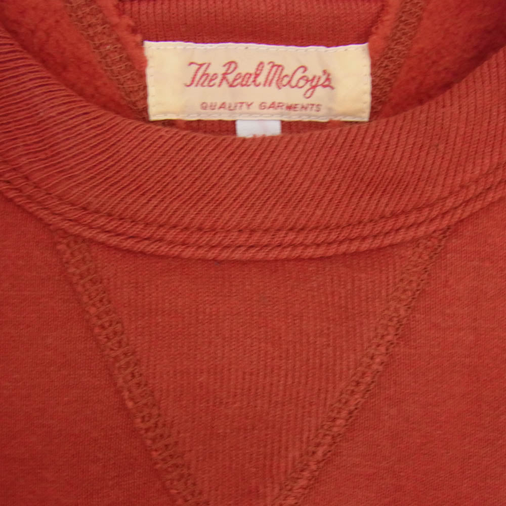 The REAL McCOY'S ザリアルマッコイズ MC13111 10 OZ. LOOPWHEEL SWEATSHIRT 吊り編みスウェット チェリー レッド系 M【美品】【中古】