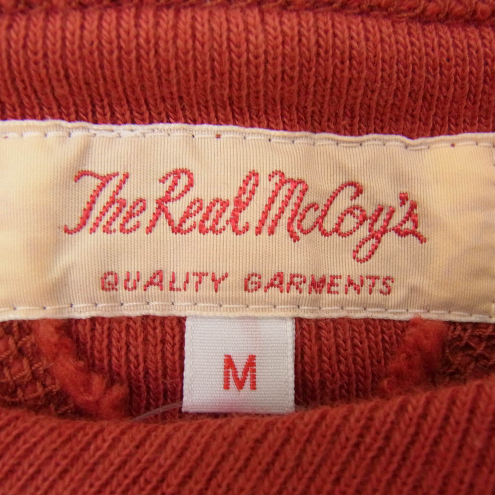 The REAL McCOY'S ザリアルマッコイズ MC13111 10 OZ. LOOPWHEEL SWEATSHIRT 吊り編みスウェット チェリー レッド系 M【美品】【中古】