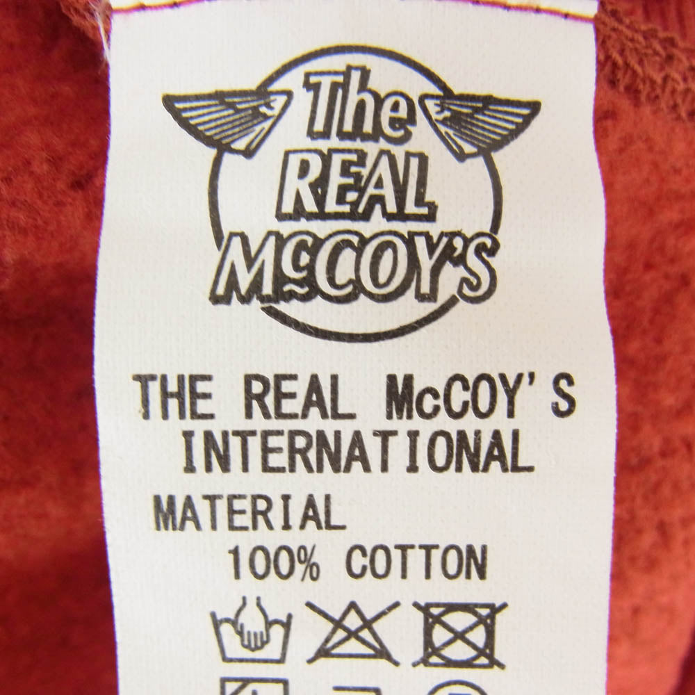 The REAL McCOY'S ザリアルマッコイズ MC13111 10 OZ. LOOPWHEEL SWEATSHIRT 吊り編みスウェット チェリー レッド系 M【美品】【中古】