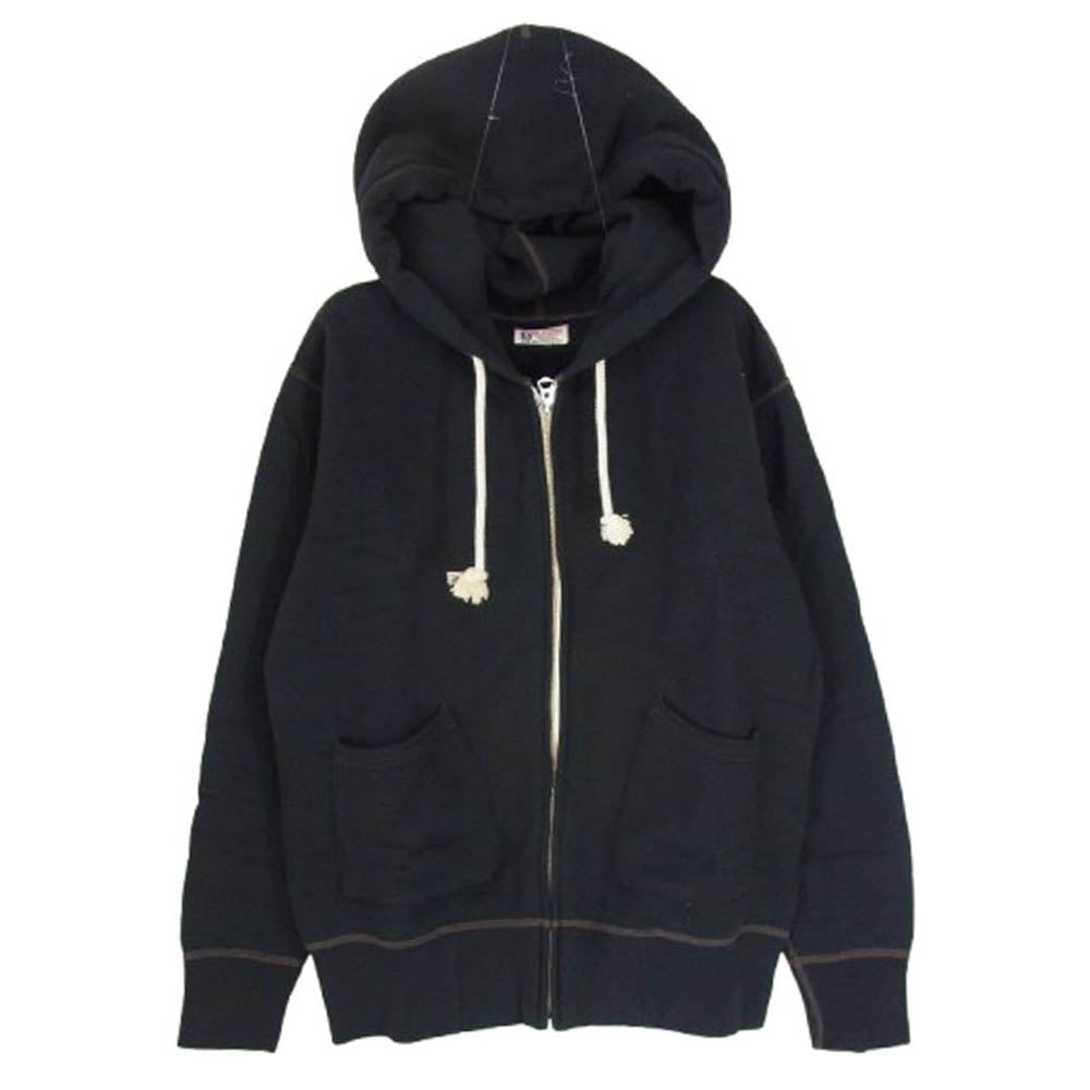 The REAL McCOY'S ザリアルマッコイズ MC18115 BALL PARK 12 oz. FULL ZIP PARKA 12オンス フルジップ パーカー ブラック系 S【中古】