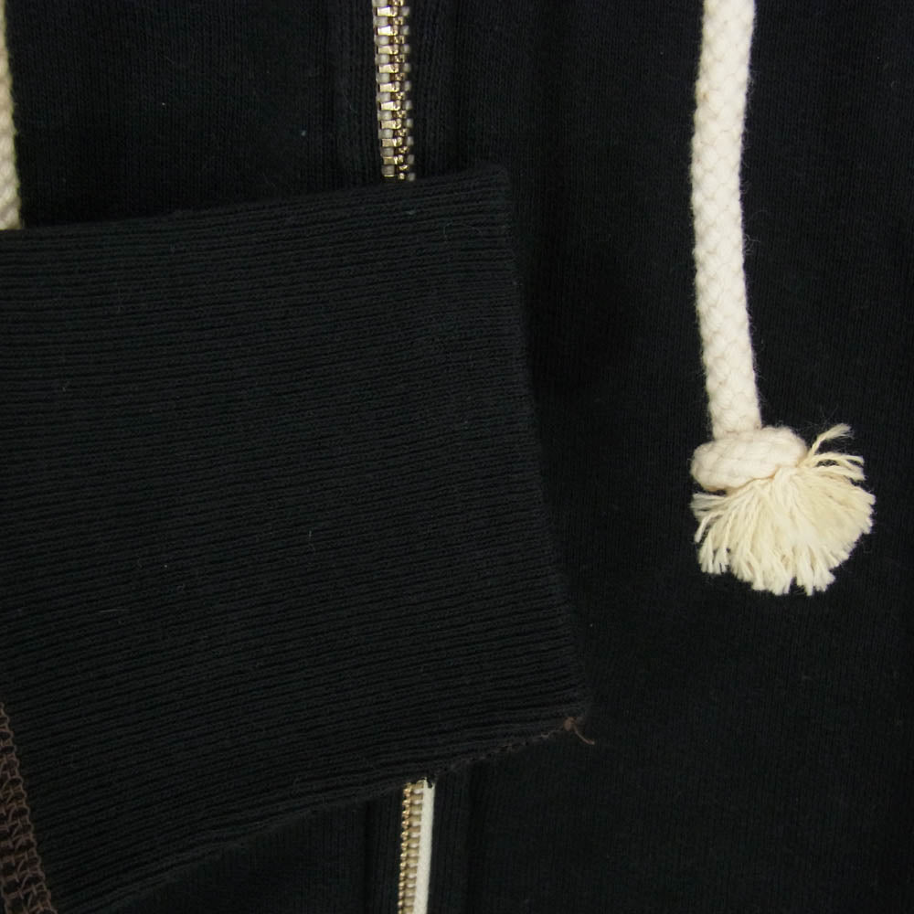 The REAL McCOY'S ザリアルマッコイズ MC18115 BALL PARK 12 oz. FULL ZIP PARKA 12オンス フルジップ パーカー ブラック系 S【中古】