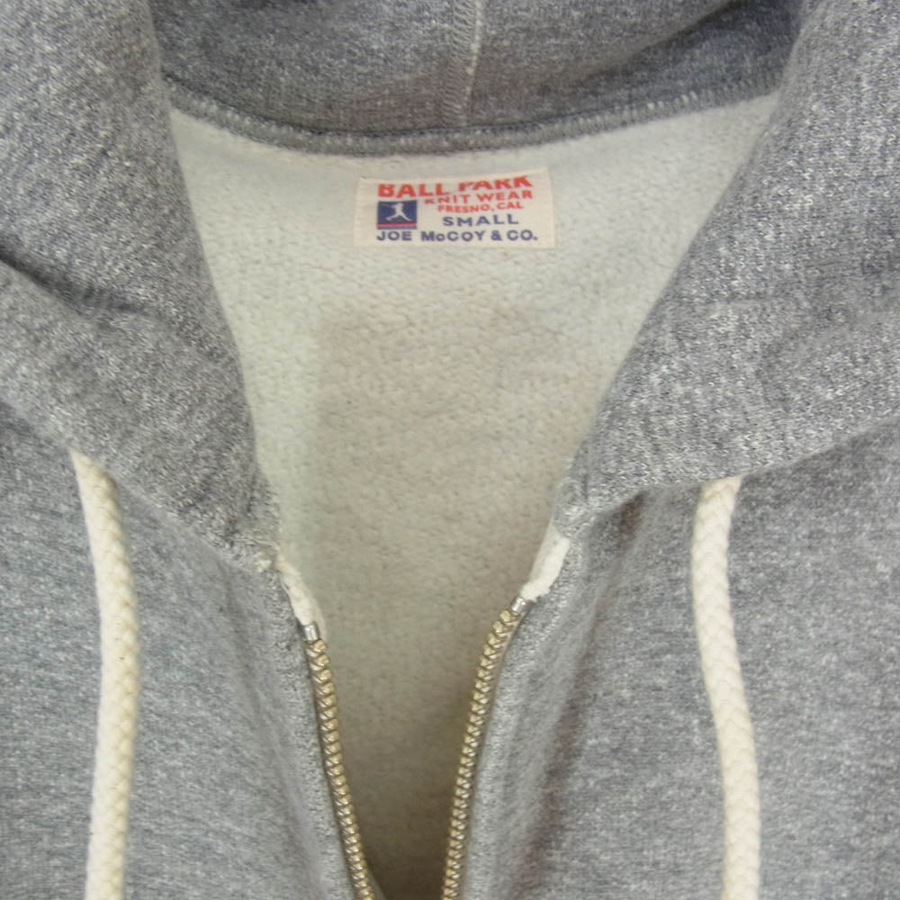 The REAL McCOY'S ザリアルマッコイズ MC18115 BALL PARK 12 oz. FULL ZIP PARKA 12オンス フルジップ パーカー グレー系 S【中古】