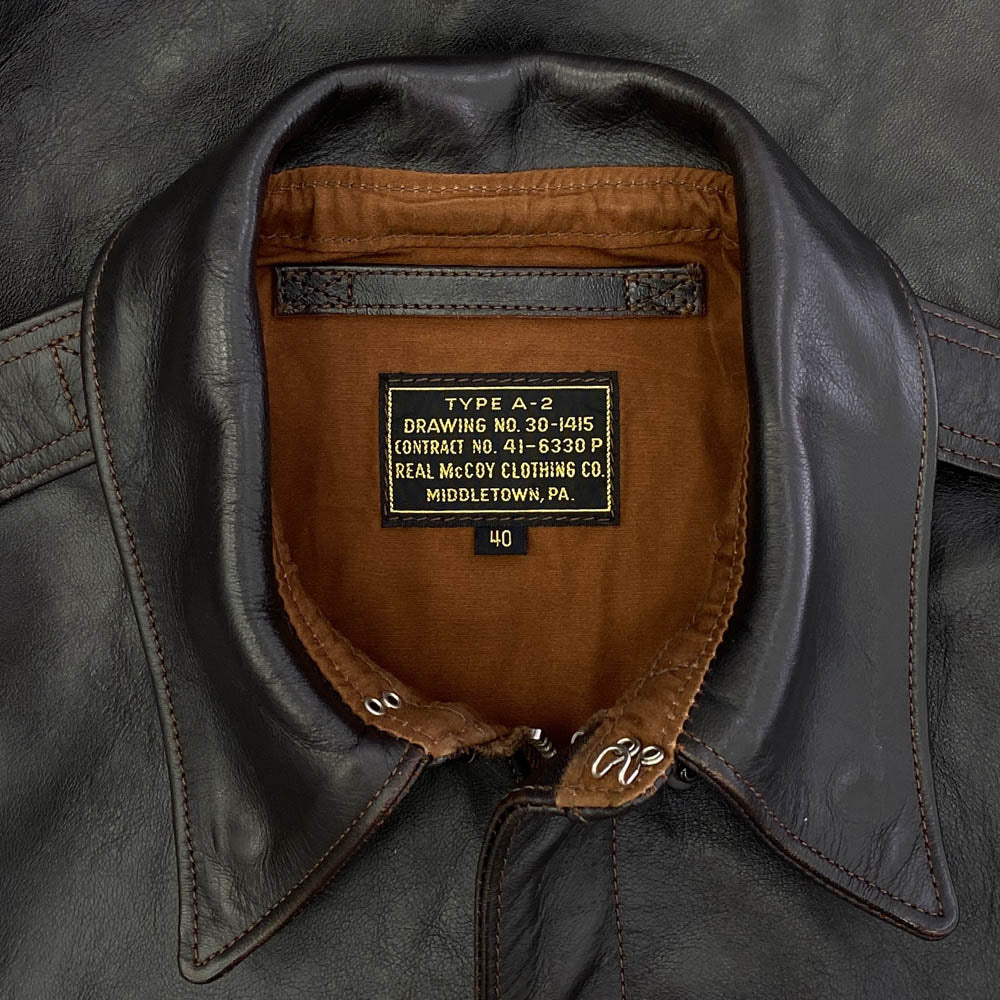 The REAL McCOY'S ザリアルマッコイズ 21SS MJ21001 TYPE A-2 CANYON RED ホースハイド キャニオンレッド フライト ジャケット ブラウン系 40【中古】