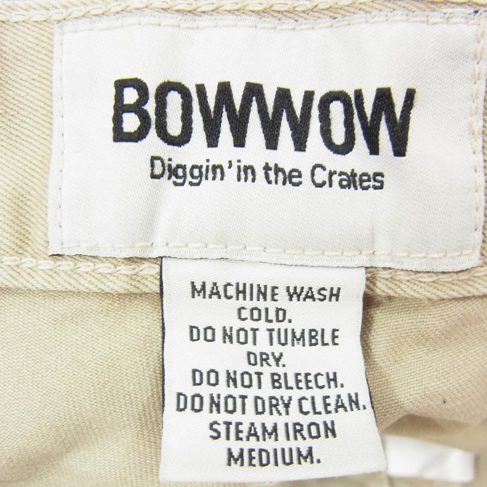 BOWWOW バウワウ 30s ARMY TROUSER DUSTY アーミー トラウザー パンツ ベージュ系 L【美品】【中古】