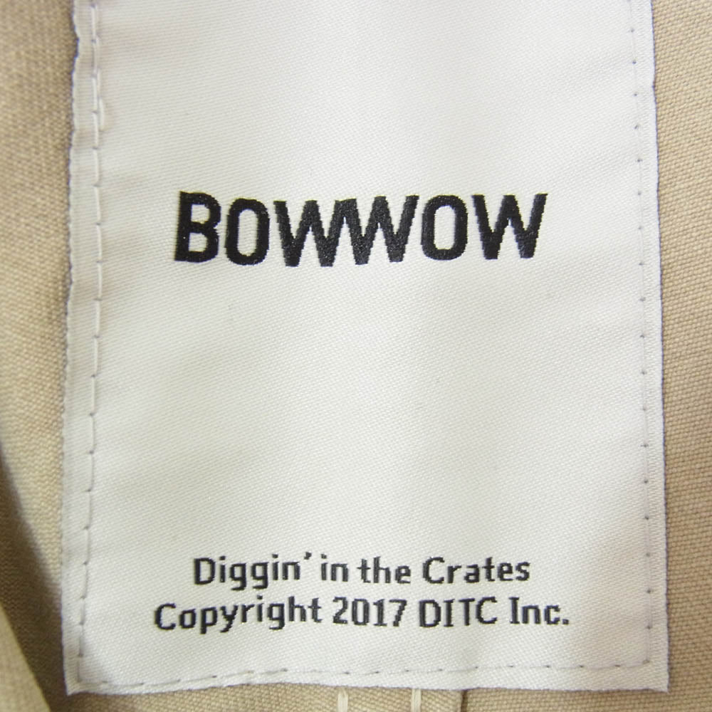 BOWWOW バウワウ 40s ARMY TROUSER DUSTY アーミー トラウザー パンツ ベージュ系 L【美品】【中古】