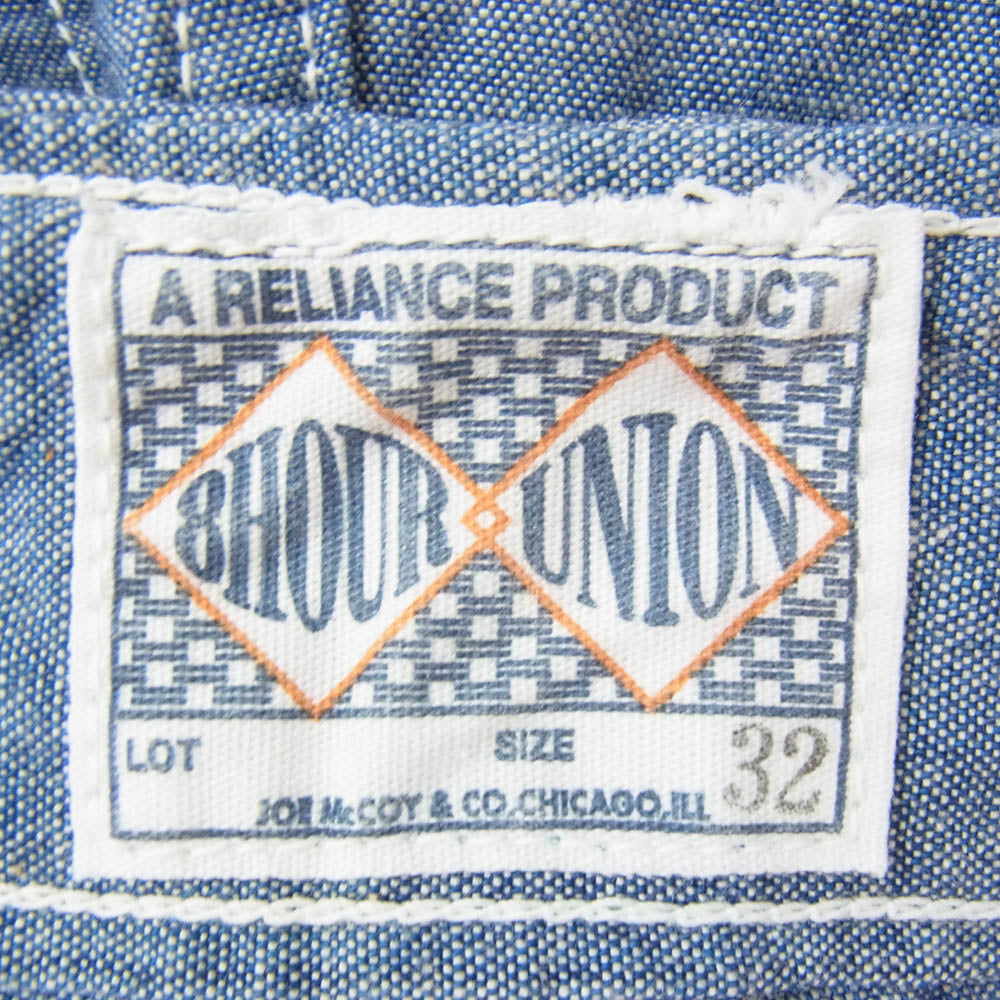 The REAL McCOY'S ザリアルマッコイズ MP23018 JOE McCOY 8HU UTILITY TROUSERS CHAMBRAY ユーティリティトラウザー シャンブレー ベイカーパンツ ブルー系 32【美品】【中古】