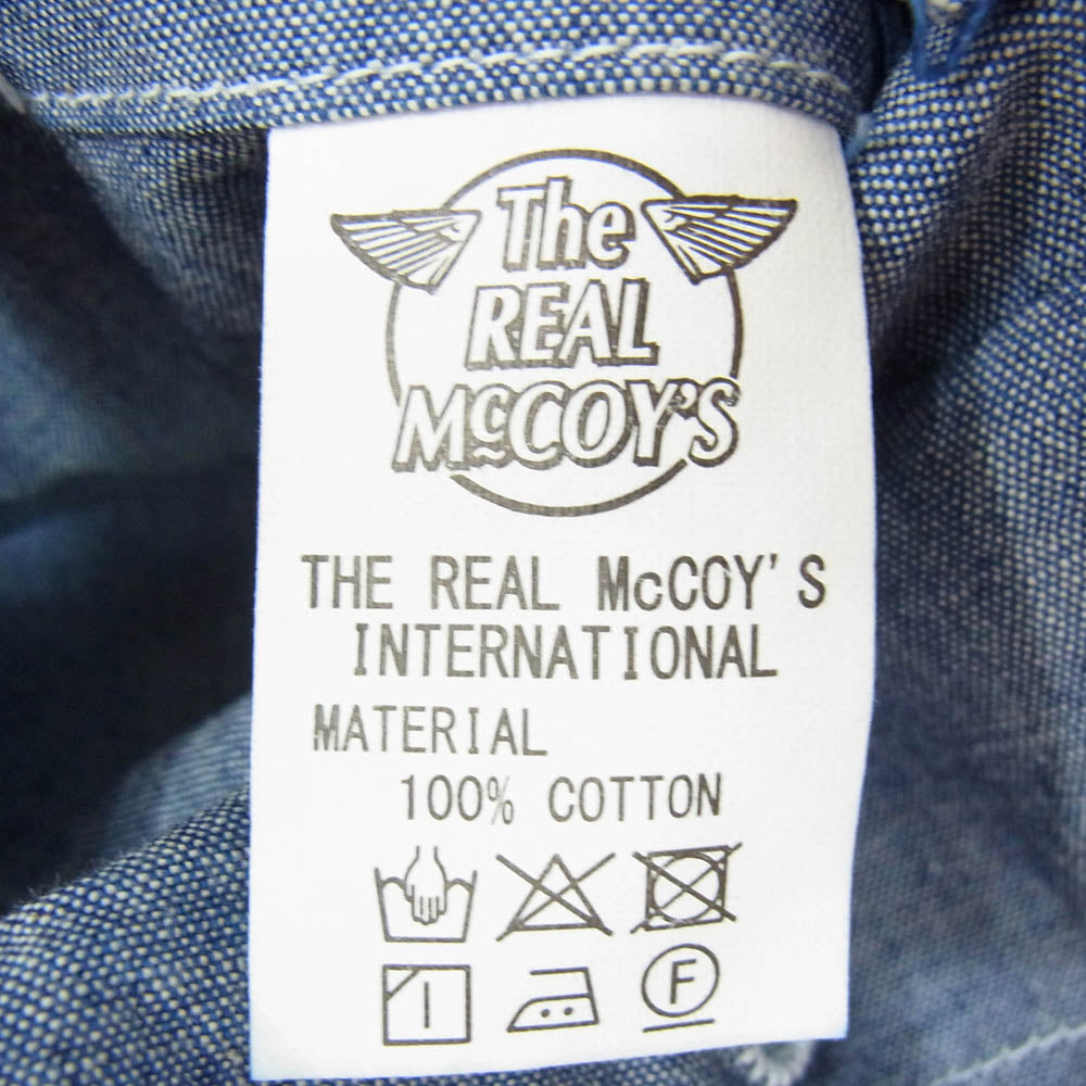 The REAL McCOY'S ザリアルマッコイズ MP23018 JOE McCOY 8HU UTILITY TROUSERS CHAMBRAY ユーティリティトラウザー シャンブレー ベイカーパンツ ブルー系 32【美品】【中古】