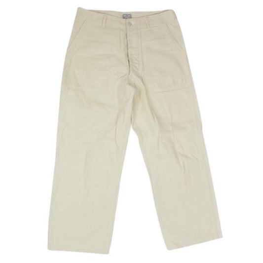 The REAL McCOY'S ザリアルマッコイズ MP23017 JOE McCOY 8HU UTILITY TROUSERS ユーティリティトラウザー HBT ベイカーパンツ オフホワイト系 32【美品】【中古】