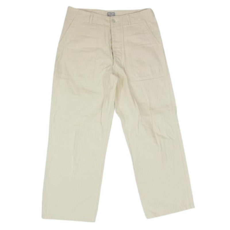 The REAL McCOY'S ザリアルマッコイズ MP23017 JOE McCOY 8HU UTILITY TROUSERS ユーティリティトラウザー HBT ベイカーパンツ オフホワイト系 32【美品】【中古】