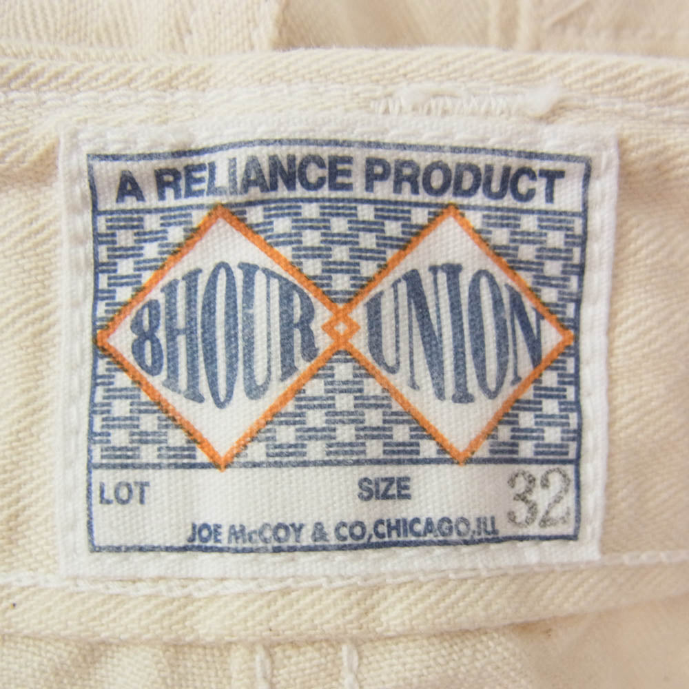 The REAL McCOY'S ザリアルマッコイズ MP23017 JOE McCOY 8HU UTILITY TROUSERS ユーティリティトラウザー HBT ベイカーパンツ オフホワイト系 32【美品】【中古】