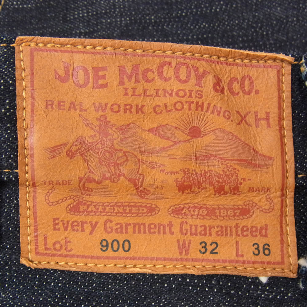 The REAL McCOY'S ザリアルマッコイズ MP18105 JOE McCOY LOT.900 15オンス エクストラヘビー デニムパンツ インディゴブルー系 32【美品】【中古】
