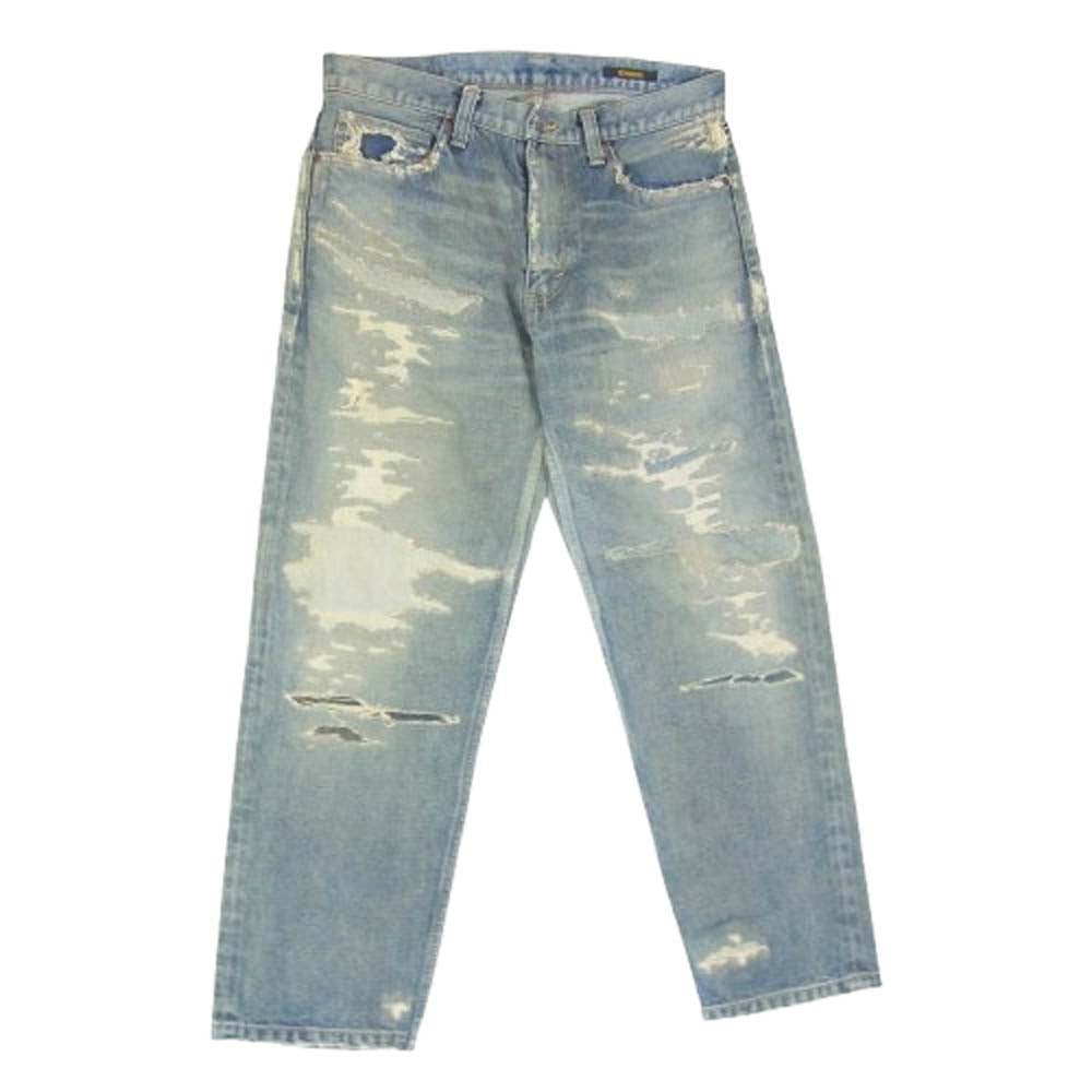 ネクサスセブン DAMAGED 550 III ダメージ リペア加工 デニムパンツ インディゴブルー系 46【美品】【中古】