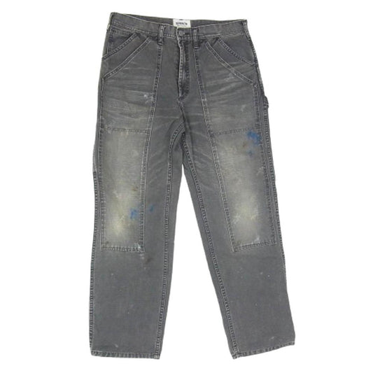 BOWWOW バウワウ DOUBLE KNEE DUCK PAINTER PANTS AGEING ダブルニー ダック ペインターパンツ ブラック系 L【美品】【中古】