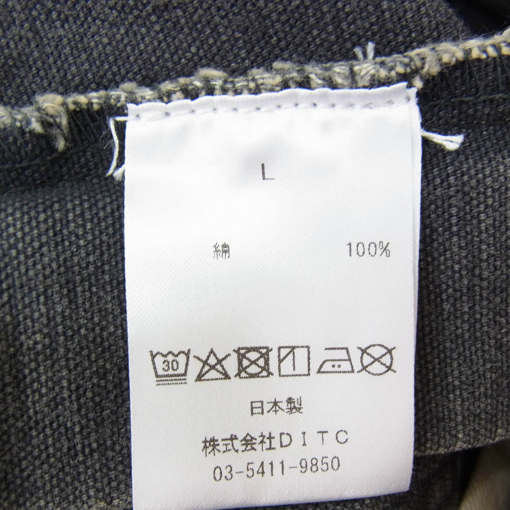 BOWWOW バウワウ DOUBLE KNEE DUCK PAINTER PANTS AGEING ダブルニー ダック ペインターパンツ ブラック系 L【美品】【中古】