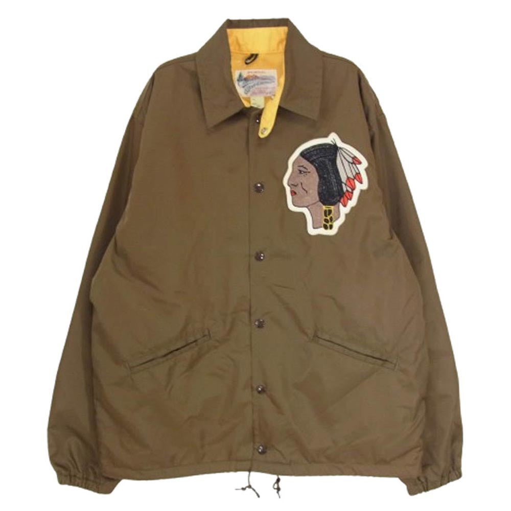 The REAL McCOY'S ザリアルマッコイズ MJ22020 JOE McCOY NYLON COACH JACKET INDIAN インディアン ナイロン コーチジャケット ブラウン系 M【美品】【中古】